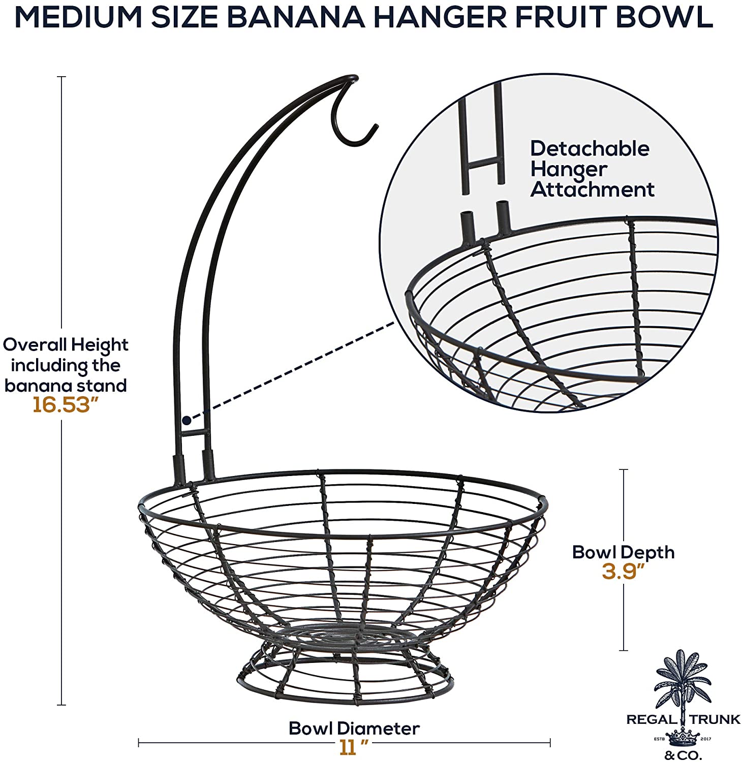 Fruit Basket With Banana Hanger medium size